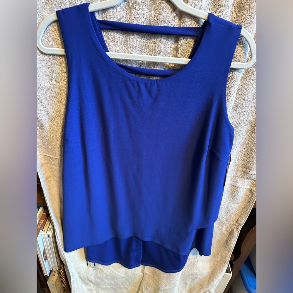 NWT Royal Blue layered blouse